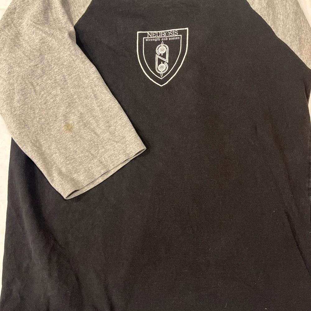Neurosis strength and vision band Black and Gray Raglan Shirt